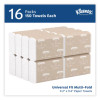 Multi-Fold Paper Towels, 1-Ply, 9.2 x 9.4, White, 150/Pack, 16 Packs/Carton