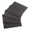 Embossed Beverage Napkins, 1-Ply, 10 x 10, Black, 1,000/Carton