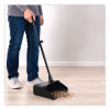 Lobby Dust Pan, 11.75 x 37, 34" Handle, Plastic/Aluminum, Black, 6/Carton