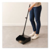 Lobby Dust Pan, 11.75 x 37, 34" Handle, Plastic/Aluminum, Black, 6/Carton