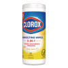 Disinfecting Wipes, Bleach Free Cleaning Wipes, 1-Ply, 7 x 8, Crisp Lemon, White, 35/Canister