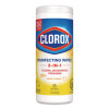 Disinfecting Wipes, Bleach Free Cleaning Wipes, 1-Ply, 7 x 8, Crisp Lemon, White, 35/Canister