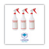 General Purpose Plastic Bottle With Trigger Spray, 32 Oz, Clear/Red, 3/Pack