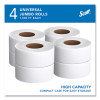 Essential Jrt Jumbo Roll Bathroom Tissue, Septic Safe, 2-Ply, 3.55" x 1,000 Ft, White, 4 Rolls/Carton