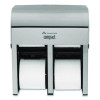 Compact Quad Vertical Four-Roll Coreless Dispenser, 11.75 x 6.9 x 13.25, Stainless Steel