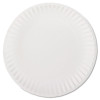 White Paper Plates, 9" Dia, 100/Pack, 10 Packs/Carton