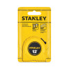 Power Return Tape Measure With Belt Clip, 0.5 x 12 Ft, Yellow