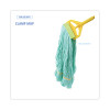 Ecomop Looped-End Mop Head, Recycled Fibers, Medium Size, Green