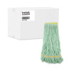 Ecomop Looped-End Mop Head, Recycled Fibers, Extra Large Size, Green, 12/Carton