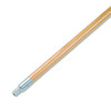 Metal Tip Threaded Hardwood Broom Handle, 0.94" Dia x 60", Natural