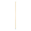 Metal Tip Threaded Hardwood Broom Handle, 0.94" Dia x 60", Natural