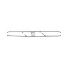 Clip-On Dust Mop Frame, 60 x 5, Zinc Plated, Black