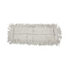 Disposable Cut End Dust Mop Head, Cotton/Synthetic, 24 x 5, White