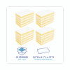 Light-Duty Scrubbing Sponge, Individually Wrapped, 3.6 x 6.1, 0.7" Thick, Yellow/White, 20/Carton