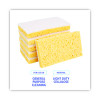 Light-Duty Scrubbing Sponge, Individually Wrapped, 3.6 x 6.1, 0.7" Thick, Yellow/White, 20/Carton