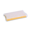 Light-Duty Scrubbing Sponge, Individually Wrapped, 3.6 x 6.1, 0.7" Thick, Yellow/White, 20/Carton