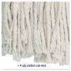 Cut-End Wet Mop Head, Cotton, #16 Size, White