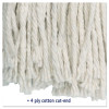 Cut-End Wet Mop Head, Cotton, #24, White