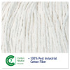 Cut-End Wet Mop Head, Cotton, #24, White