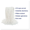 Cut-End Wet Mop Head, Rayon, #24, White