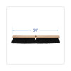 Floor Brush Head, 3" Black Polypropylene Bristles, 24" Brush