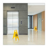 Site Safety Wet Floor Caution Sign, 2-Sided, 10 x 2 x 26, Yellow