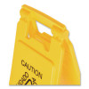 Site Safety Wet Floor Caution Sign, 2-Sided, 10 x 2 x 26, Yellow