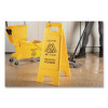 Site Safety Wet Floor Caution Sign, 2-Sided, 10 x 2 x 26, Yellow