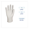 General-Purpose Latex Gloves, Powder-Free, Large, 4.4 Mil Thick, 9.5" Long, Natural, 100/Box, 10 Boxes/Carton