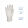 General-Purpose Latex Gloves, Powder-Free, Medium, 4.4 Mil Thick, 9.5" Long, Natural, 100/Box, 10 Boxes/Carton