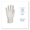 General-Purpose Latex Gloves, Powder-Free, X-Large, 4.4 Mil Thick, 9.5" Long, Natural, 100/Box, 10 Boxes/Carton