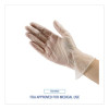 Exam Vinyl Gloves, Powder-Free, Large, 3.6 Mil Thick, 9.5" Long, Clear, 100/Box