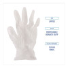 Exam Vinyl Gloves, Powder-Free, Large, 3.6 Mil Thick, 9.5" Long, Clear, 100/Box, 10 Boxes/Carton