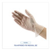 Exam Vinyl Gloves, Powder-Free, Medium, 3.6 Mil Thick, 9.5" Long, Clear, 100/Box