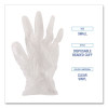 Exam Vinyl Gloves, Powder-Free, Small, 3.6 Mil Thick, 9.5" Long, Clear, 100/Box, 10 Boxes/Carton