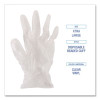 Exam Vinyl Gloves, Powder-Free, X-Large, 3.6 Mil Thick, 9.5" Long, Clear, 100/Box, 10 Boxes/Carton