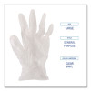 General Purpose Vinyl Gloves, Powder-Free, Large, 2.6 Mil Thick, 9.5" Long, Clear, 100/Box, 10 Boxes/Carton