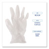General Purpose Vinyl Gloves, Powder-Free, Medium, 2.6 Mil Thick, 9.5" Long, Clear, 100/Box, 10 Boxes/Carton