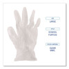 General Purpose Vinyl Gloves, Powder-Free, X-Large, 2.6 Mil Thick, 9.5" Long, Clear, 100/Box, 10 Boxes/Carton