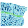 Super Loop Wet Mop Head, Cotton/Synthetic Fiber, 5" Headband, Medium Size, Blue