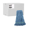 Super Loop Wet Mop Head, Cotton/Synthetic Fiber, 1" Headband, Medium Size, Blue, 12/Carton