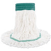 Super Loop Wet Mop Head, Cotton/Synthetic Fiber, 5" Headband, Medium Size, White