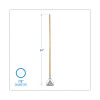 Quick Change Metal Head Wooden Mop Handle, Junior, 54", Natural