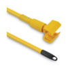 Plastic Jaws Mop Handle For 5" Wide Mop Heads, Aluminum, 1" Dia x 60", Yellow