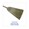 Warehouse Broom, Yucca/Corn Fiber Bristles, 56" Overall Length, Natural