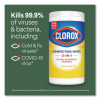 Disinfecting Wipes, Bleach Free Cleaning Wipes, 1-Ply, 7 x 7.75, Crisp Lemon, White, 75/Canister, 6 Canisters/Carton