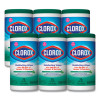 Disinfecting Wipes, Bleach Free Cleaning Wipes, 1-Ply, 7 x 8, Fresh Scent, White, 75/Canister, 6 Canisters/Carton