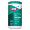 Cloroxpro Disinfecting Wipes, 1-Ply, Fresh Scent, 7 x 8, White, 75/Canister, 6 Canisters/Carton