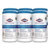 Bleach Germicidal Wipes, 1-Ply, 6 x 5, Unscented, White, 150/Canister, 6 Canisters/Carton