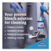 Bleach Germicidal Wipes, 1-Ply, 6 x 5, Unscented, White, 150/Canister, 6 Canisters/Carton